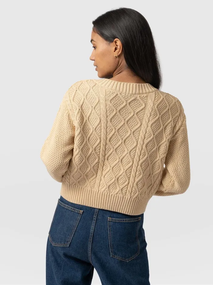 Bronte Cable Cardigan 8211 Yellow Yellow Women Saint And Sofia Knitwear