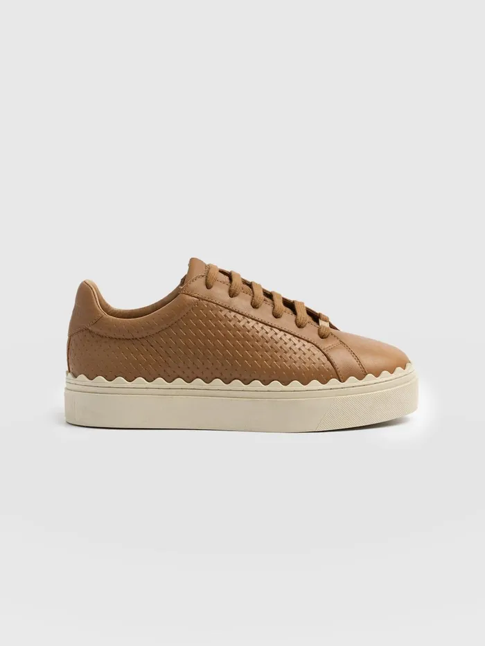Brook Scallop Sneaker 8211 Tan Tan Women Saint And Sofia All Sneakers