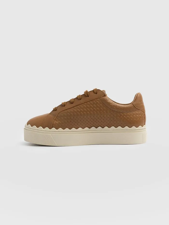 Brook Scallop Sneaker 8211 Tan Tan Women Saint And Sofia All Sneakers