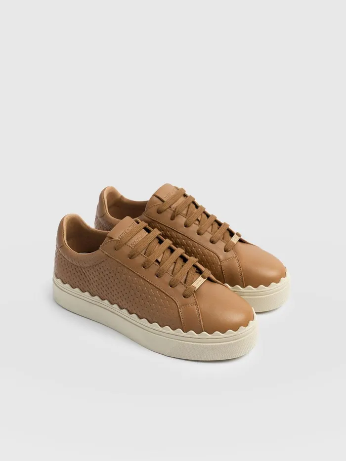 Brook Scallop Sneaker 8211 Tan Tan Women Saint And Sofia All Sneakers