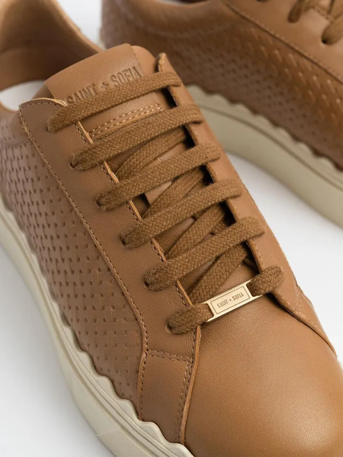 Brook Scallop Sneaker 8211 Tan Tan Women Saint And Sofia All Sneakers
