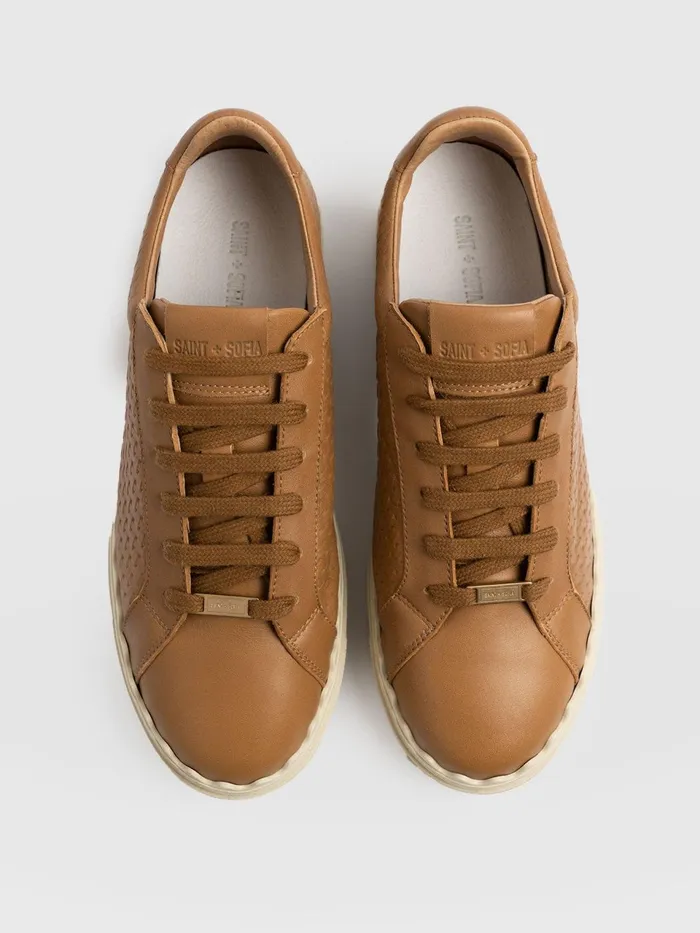 Brook Scallop Sneaker 8211 Tan Tan Women Saint And Sofia All Sneakers