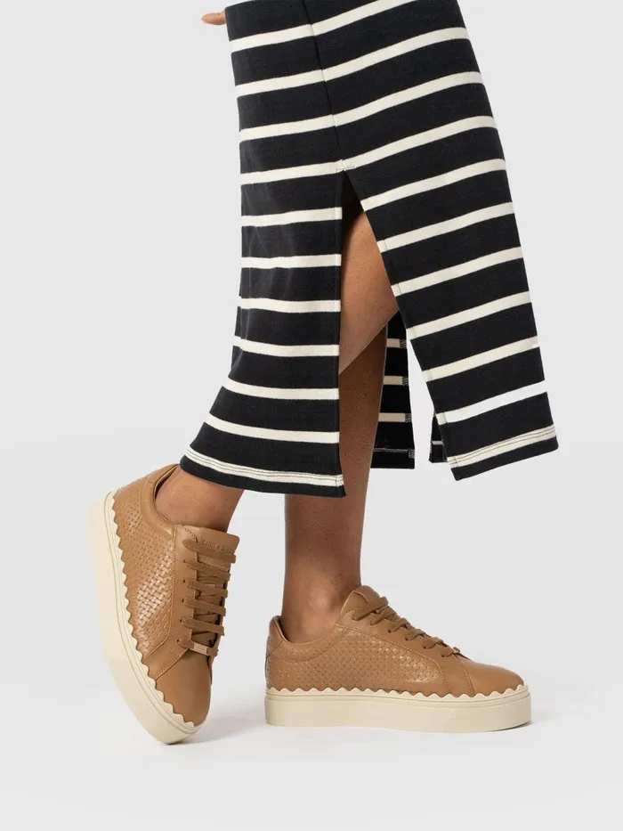 Brook Scallop Sneaker 8211 Tan Tan Women Saint And Sofia All Sneakers