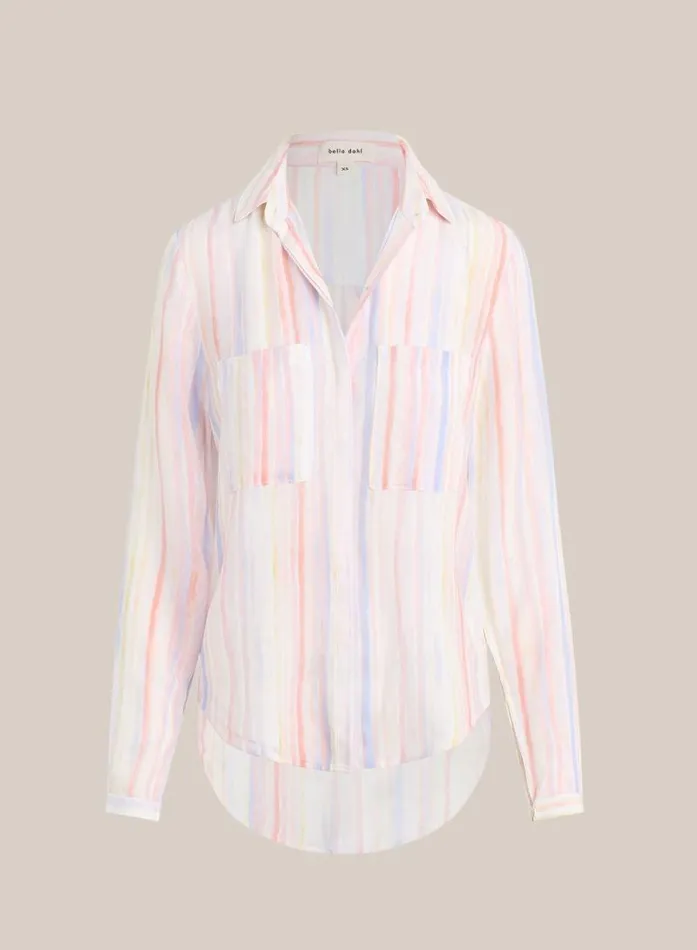 Button Down Hipster 8211 Sunrise Stripe Print Women Bella Dahl Button Down