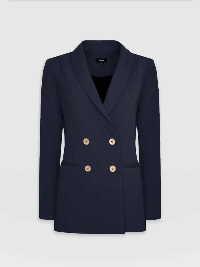 Cambridge Blazer 8211 Navy Crepe Navy Crepe Women Saint And Sofia Blazers