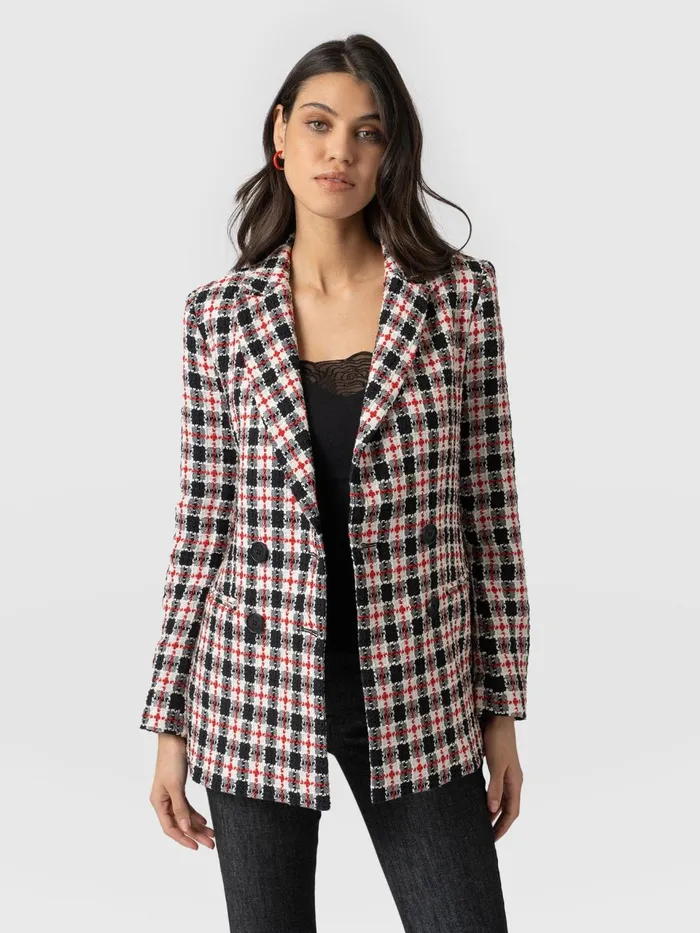 Cambridge Blazer 8211 Red Boucl Red Boucl Women Saint And Sofia Blazers