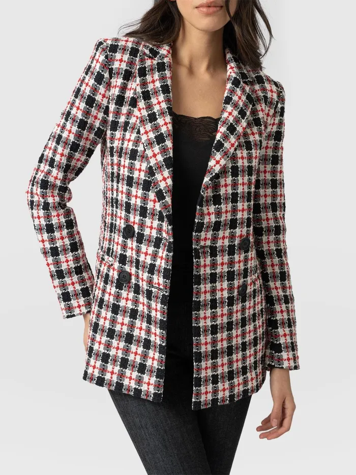 Cambridge Blazer 8211 Red Boucl Red Boucl Women Saint And Sofia Blazers