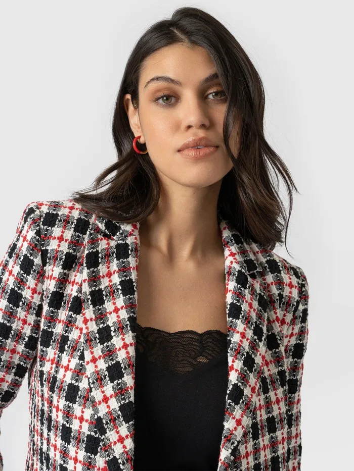 Cambridge Blazer 8211 Red Boucl Red Boucl Women Saint And Sofia Blazers