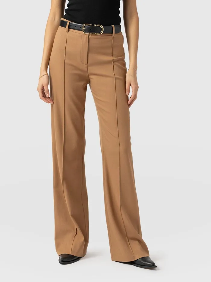Cambridge Tailored Wide Leg Pant 8211 Camel Camel Women Saint And Sofia Pants