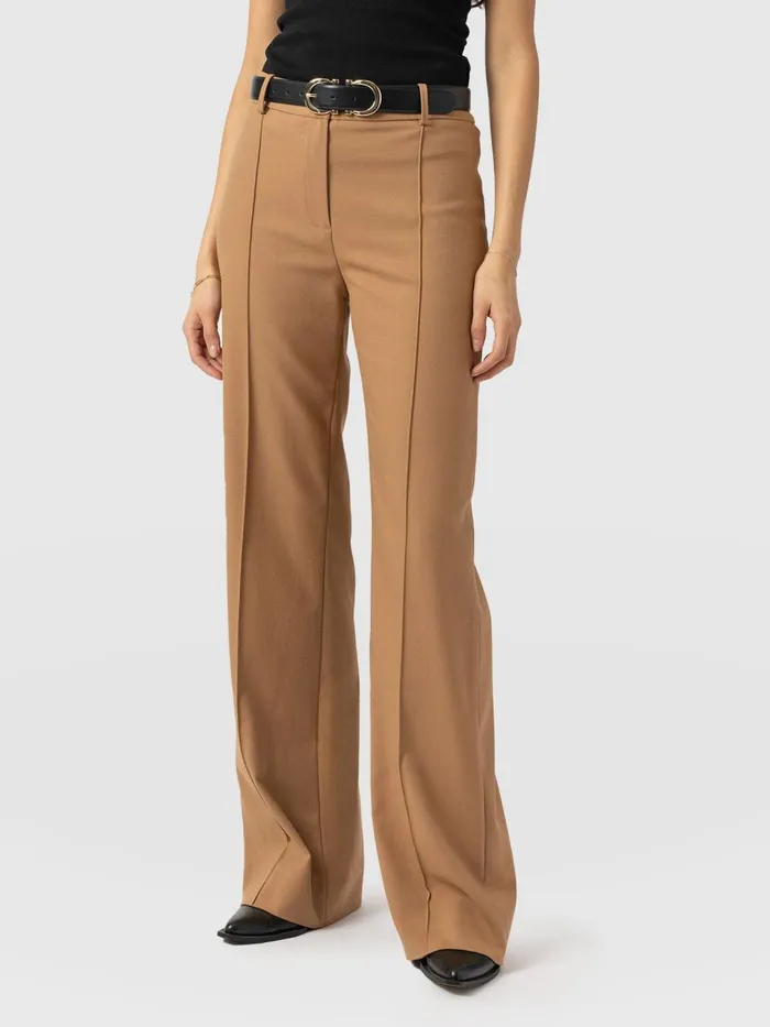 Cambridge Tailored Wide Leg Pant 8211 Camel Camel Women Saint And Sofia Pants