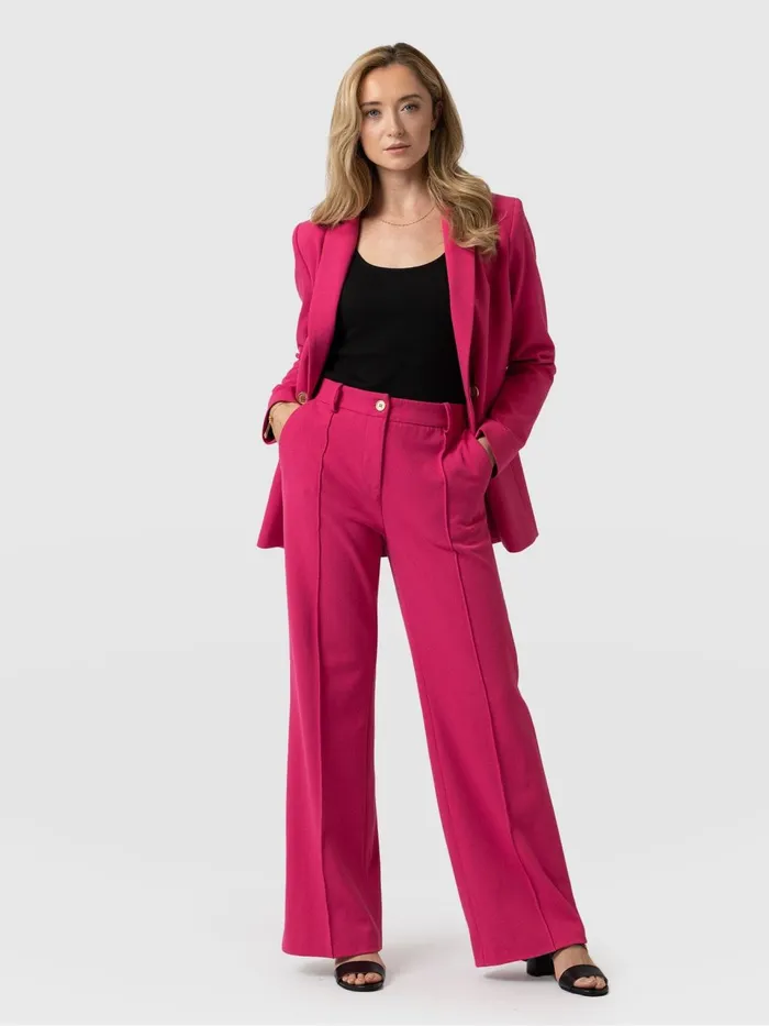 Cambridge Tailored Wide Leg Pant 8211 Hot Pink Hot Pink Women Saint And Sofia Pants