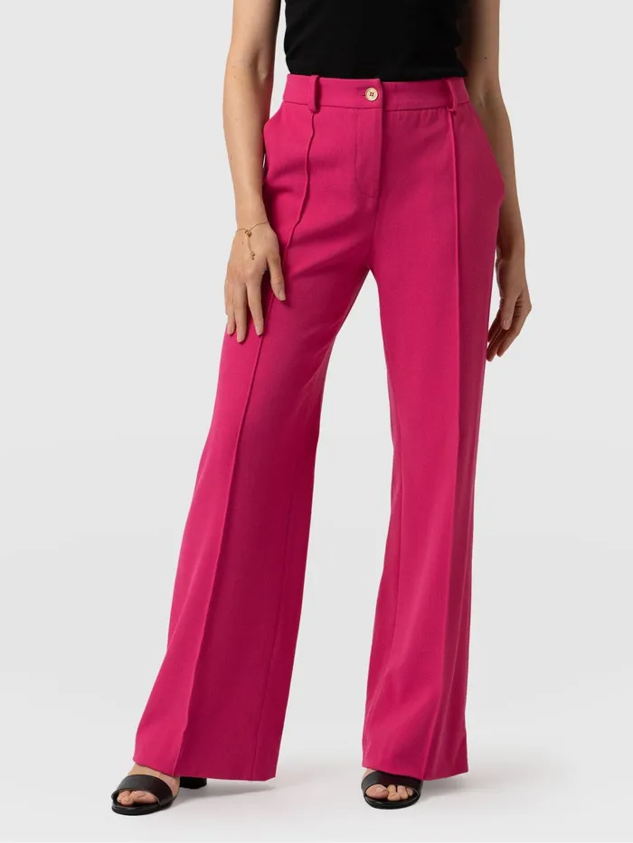 Cambridge Tailored Wide Leg Pant 8211 Hot Pink Hot Pink Women Saint And Sofia Pants