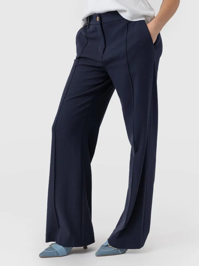 Cambridge Tailored Wide Leg Pant 8211 Navy Navy Women Saint And Sofia Pants