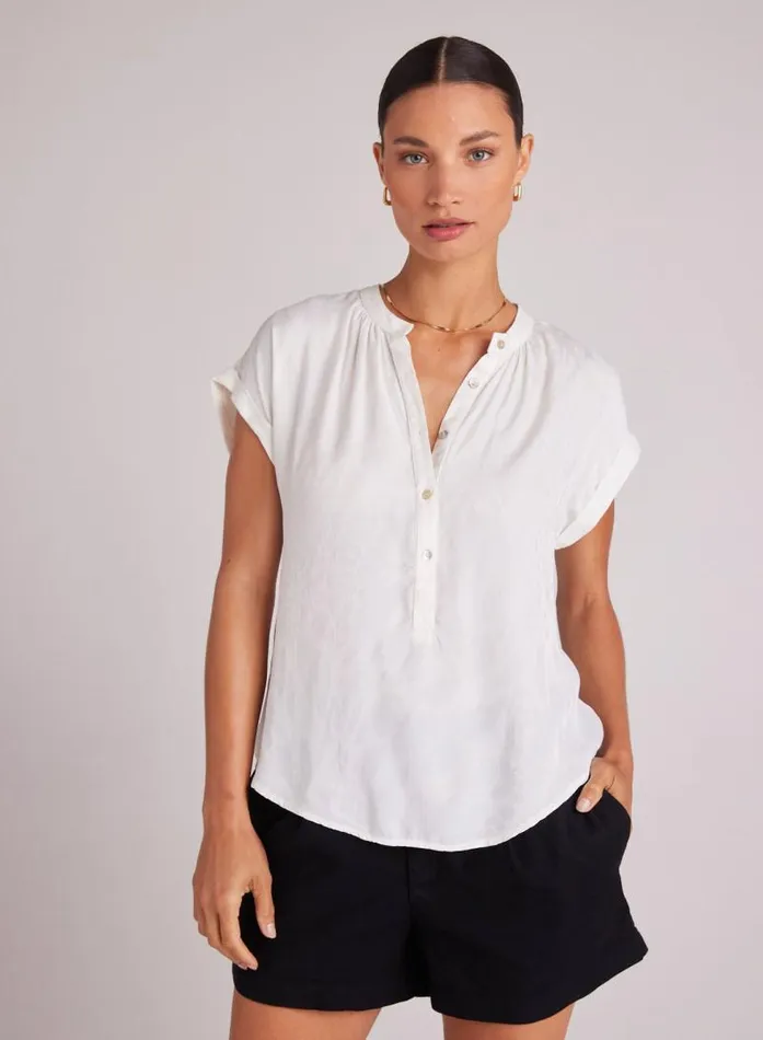 Cap Sleeve Henley 8211 Off White Women Bella Dahl Short Sleeve