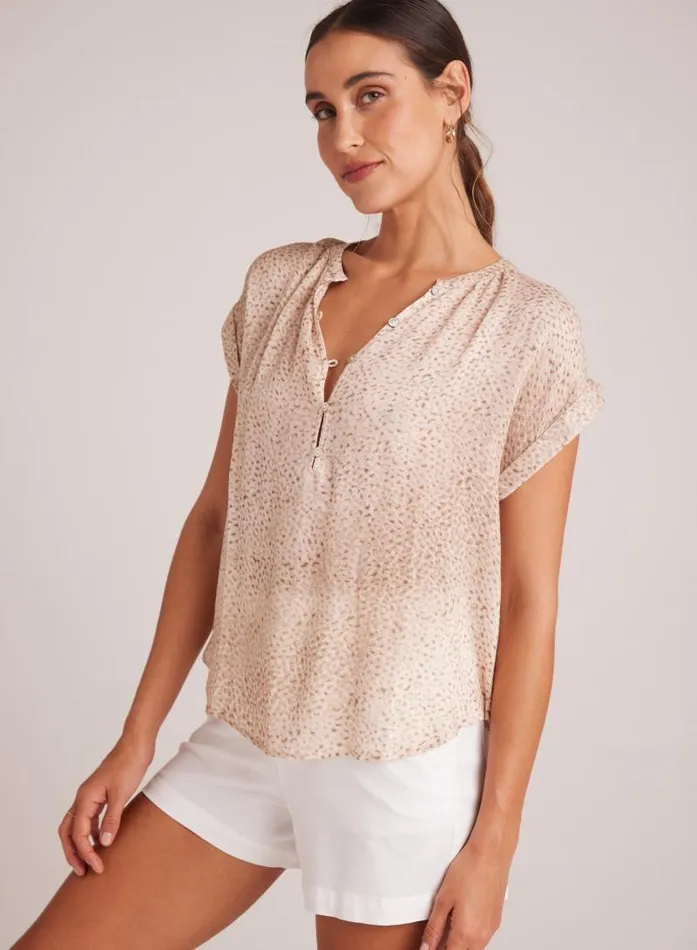 Cap Sleeve Pullover 8211 Salvador Sand Print Women Bella Dahl Short Sleeve Cap Sleeve Pullover 8211 Salvador Sand Print Women Bella Dahl Short Sleeve