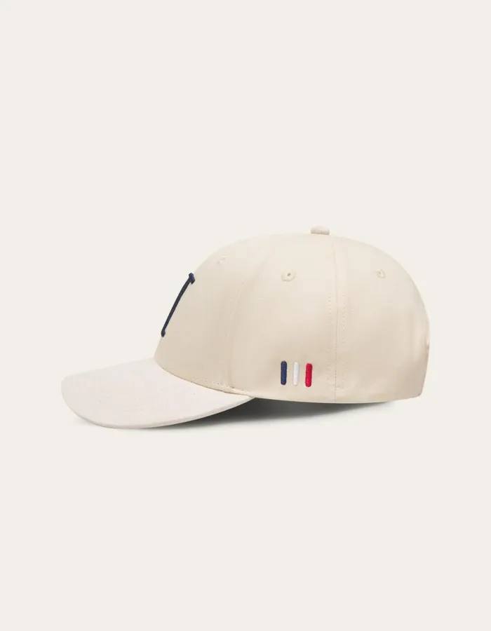 CapsHats Men Les Deux Baseball Cap Suede II 8211 IvoryDark Navy
