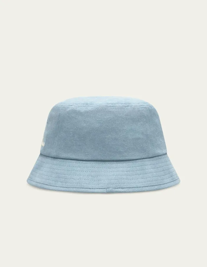 CapsHats Men Les Deux Washed Bucket Hat 8211 Washed Denim Blue