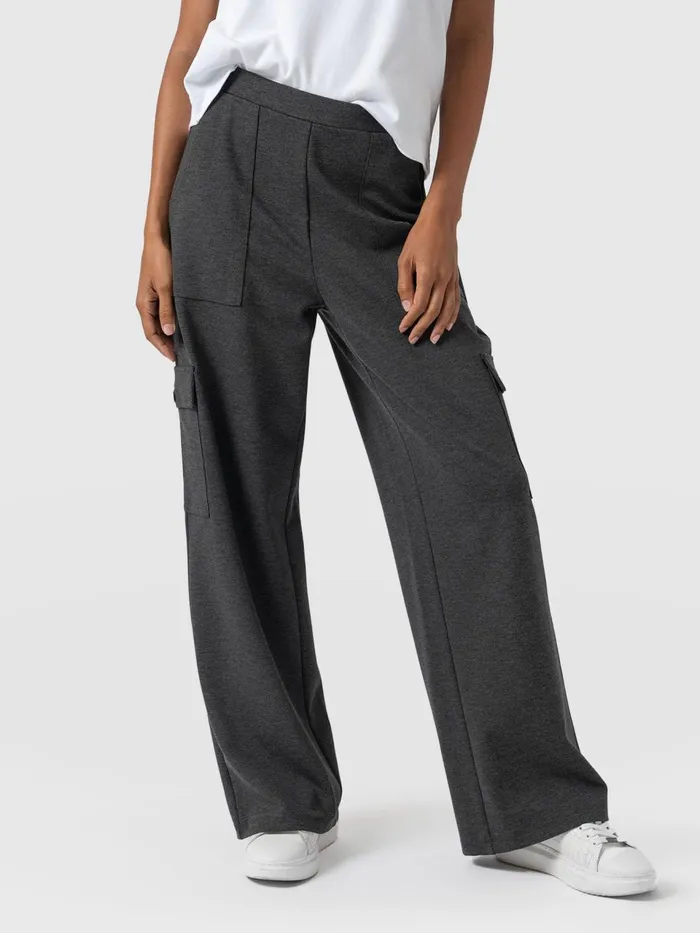Cargo Chelsea Wide Leg Pant 8211 Charcoal Charcoal Women Saint And Sofia Pants