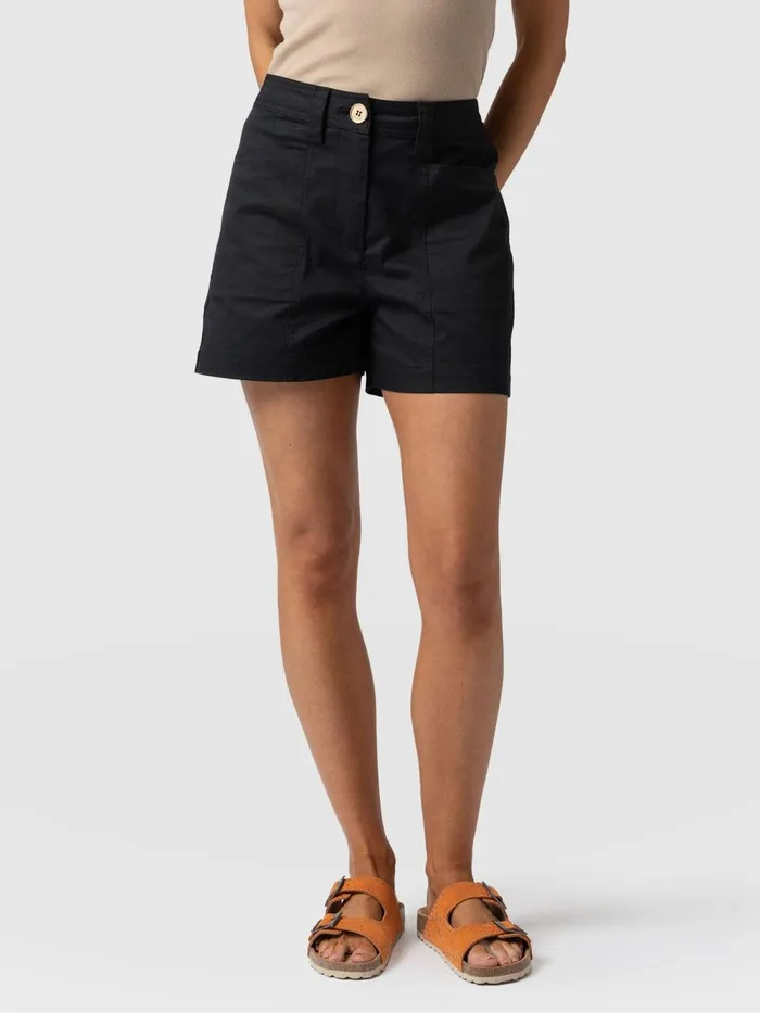 Cargo Short 8211 Black Black Women Saint And Sofia Shorts