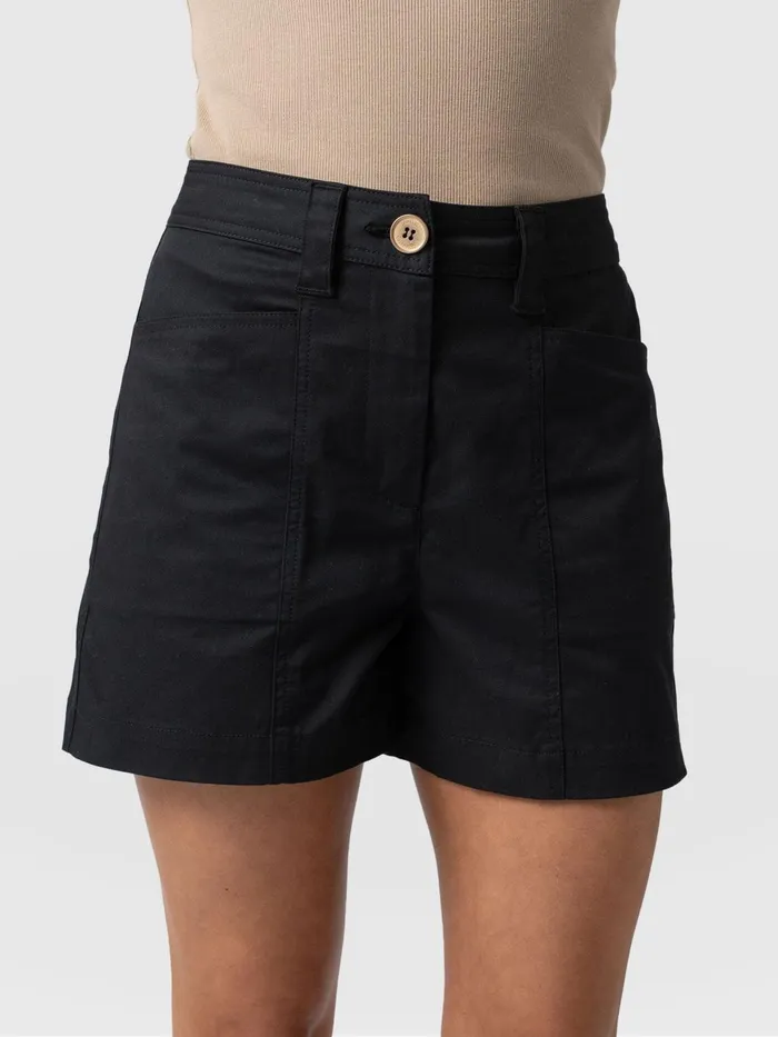 Cargo Short 8211 Black Black Women Saint And Sofia Shorts