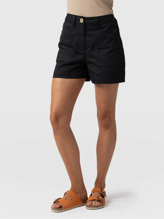 Cargo Short 8211 Black Black Women Saint And Sofia Shorts
