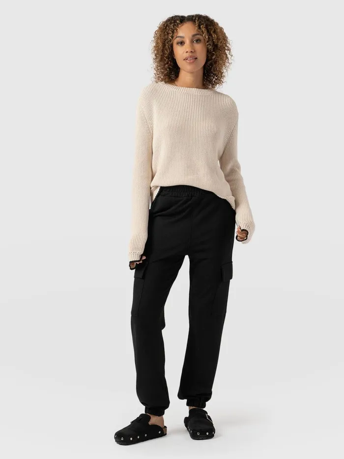 Cargo Tapered Pant 8211 Black Black Women Saint And Sofia Pants