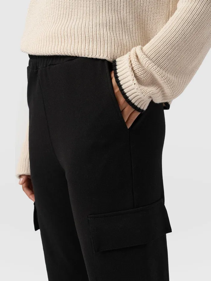 Cargo Tapered Pant 8211 Black Black Women Saint And Sofia Pants