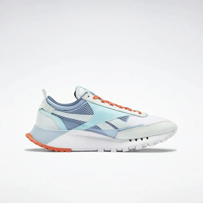 Casual Shoes MensWomens Reebok Classic Leather Legacy Shoes Chalk Blue Digital Glow Aqua Dust
