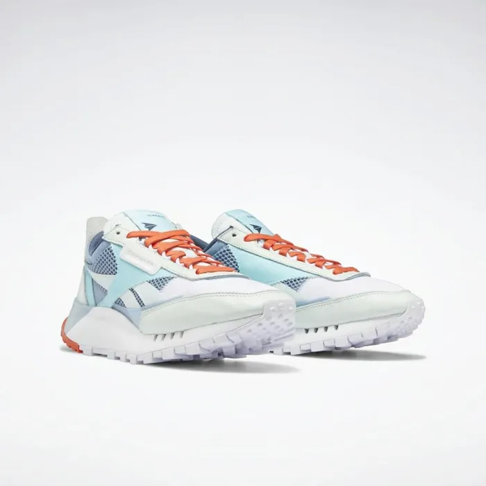 Casual Shoes MensWomens Reebok Classic Leather Legacy Shoes Chalk Blue Digital Glow Aqua Dust