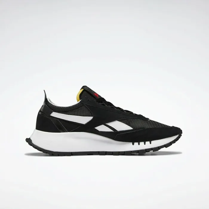 Casual Shoes MensWomens Reebok Classic Leather Legacy Shoes Core Black Cold Grey 7 Vector Red
