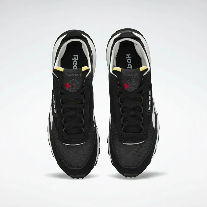 Casual Shoes MensWomens Reebok Classic Leather Legacy Shoes Core Black Cold Grey 7 Vector Red