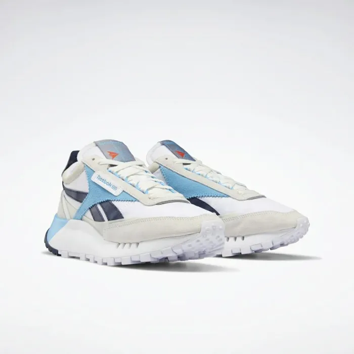 Casual Shoes MensWomens Reebok Classic Leather Legacy Shoes Ftwr White Chalk Vector Navy