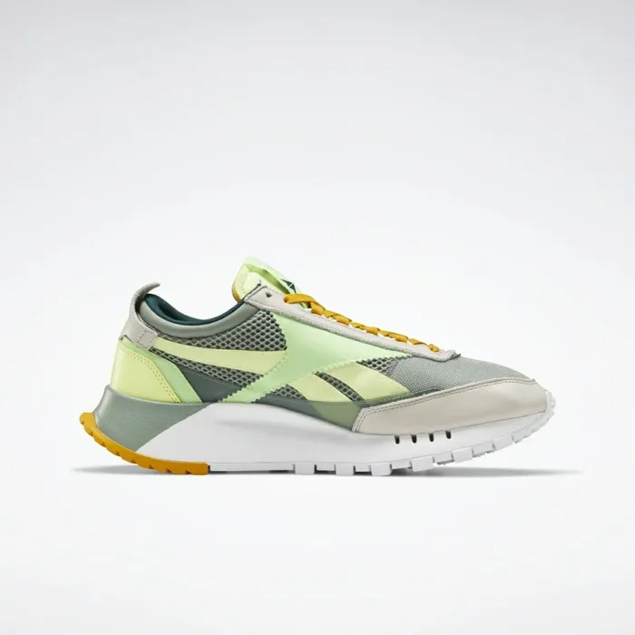 Casual Shoes MensWomens Reebok Classic Leather Legacy Shoes Harmony Green Neon Mint Sand Stone