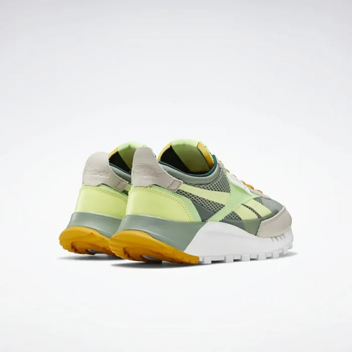 Casual Shoes MensWomens Reebok Classic Leather Legacy Shoes Harmony Green Neon Mint Sand Stone