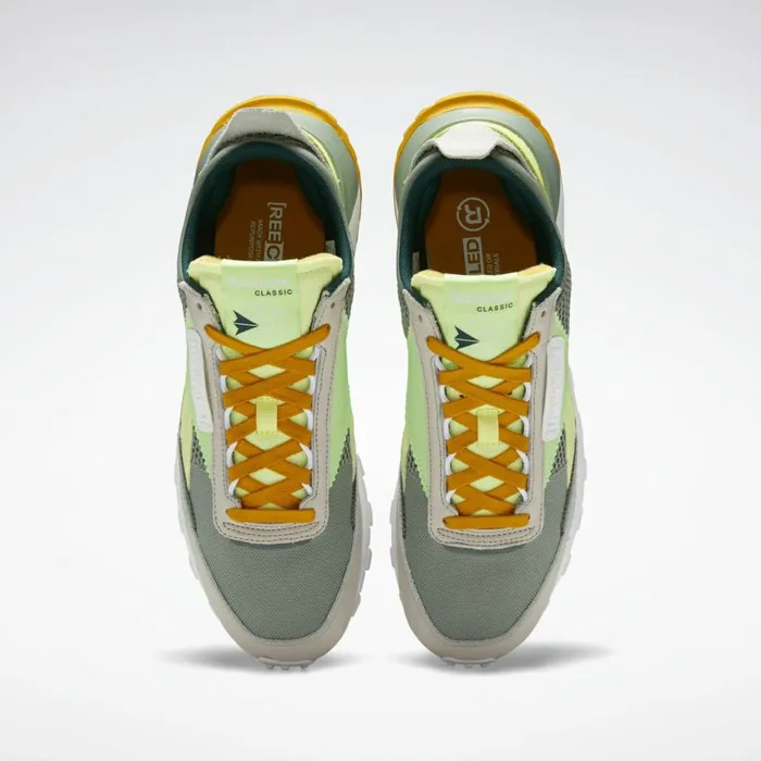 Casual Shoes MensWomens Reebok Classic Leather Legacy Shoes Harmony Green Neon Mint Sand Stone