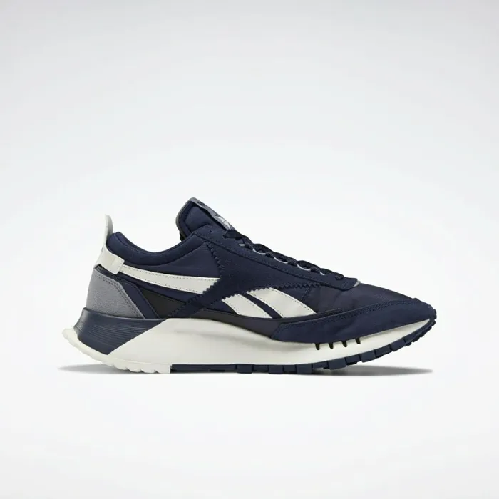 Casual Shoes MensWomens Reebok Classic Leather Legacy Shoes Vector Navy Chalk Cold Grey 4