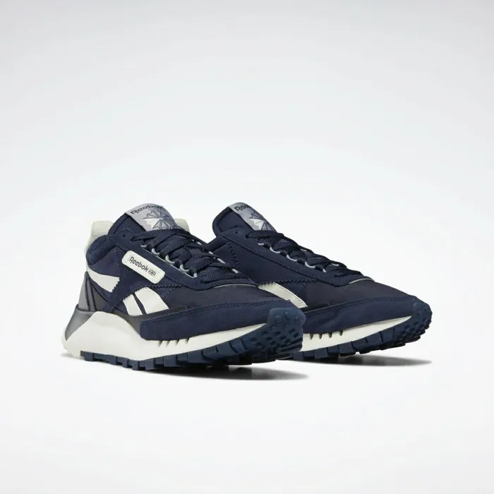 Casual Shoes MensWomens Reebok Classic Leather Legacy Shoes Vector Navy Chalk Cold Grey 4