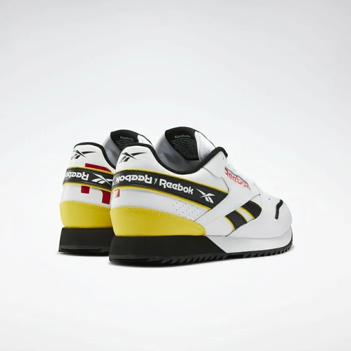 Casual Shoes MensWomens Reebok Classic Leather Ripple Shoes White Black Primal Red