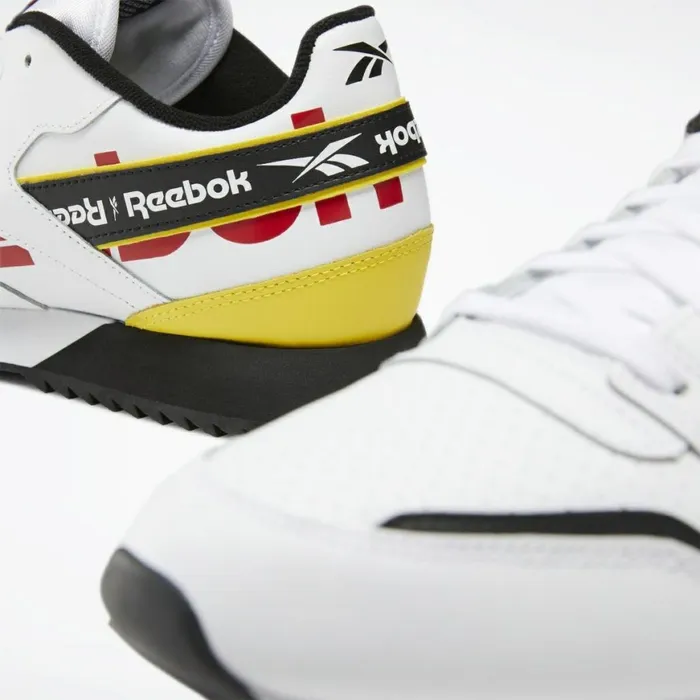 Casual Shoes MensWomens Reebok Classic Leather Ripple Shoes White Black Primal Red