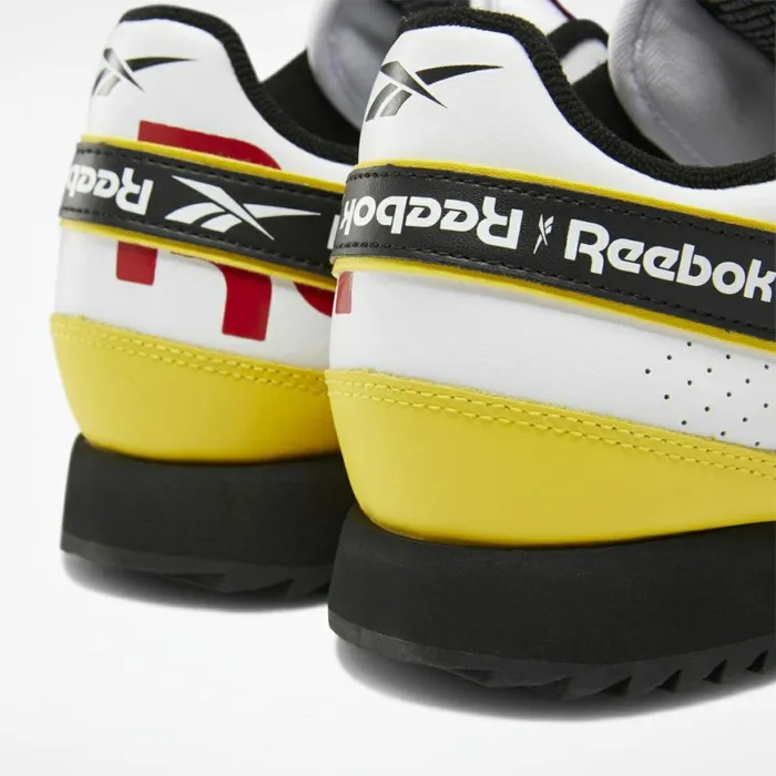 Casual Shoes MensWomens Reebok Classic Leather Ripple Shoes White Black Primal Red
