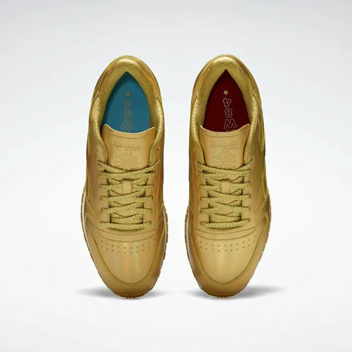 Casual Shoes MensWomens Reebok Classic Leather Shoes Gold Met Gold Met Gold Met