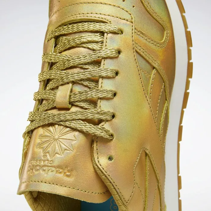 Casual Shoes MensWomens Reebok Classic Leather Shoes Gold Met Gold Met Gold Met