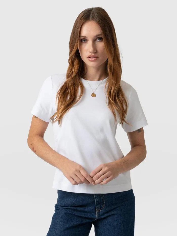 Chelsea Crew Neck Tee 8211 White White Women Saint And Sofia TShirts and Tanks Chelsea Crew Neck Tee 8211 White White Women Saint And Sofia TShirts and Tanks