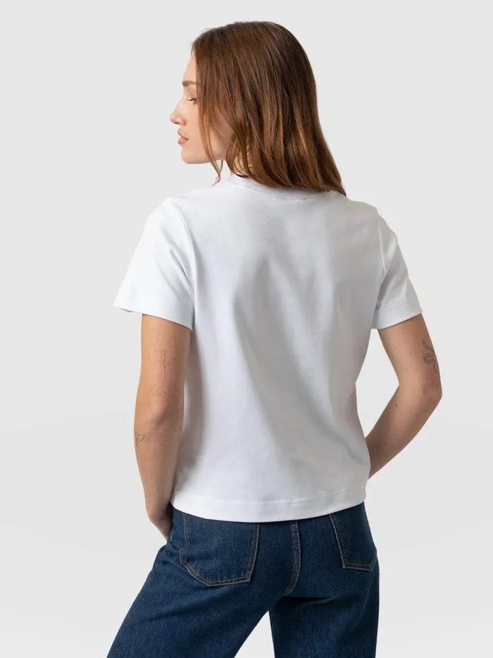 Chelsea Crew Neck Tee 8211 White White Women Saint And Sofia TShirts and Tanks