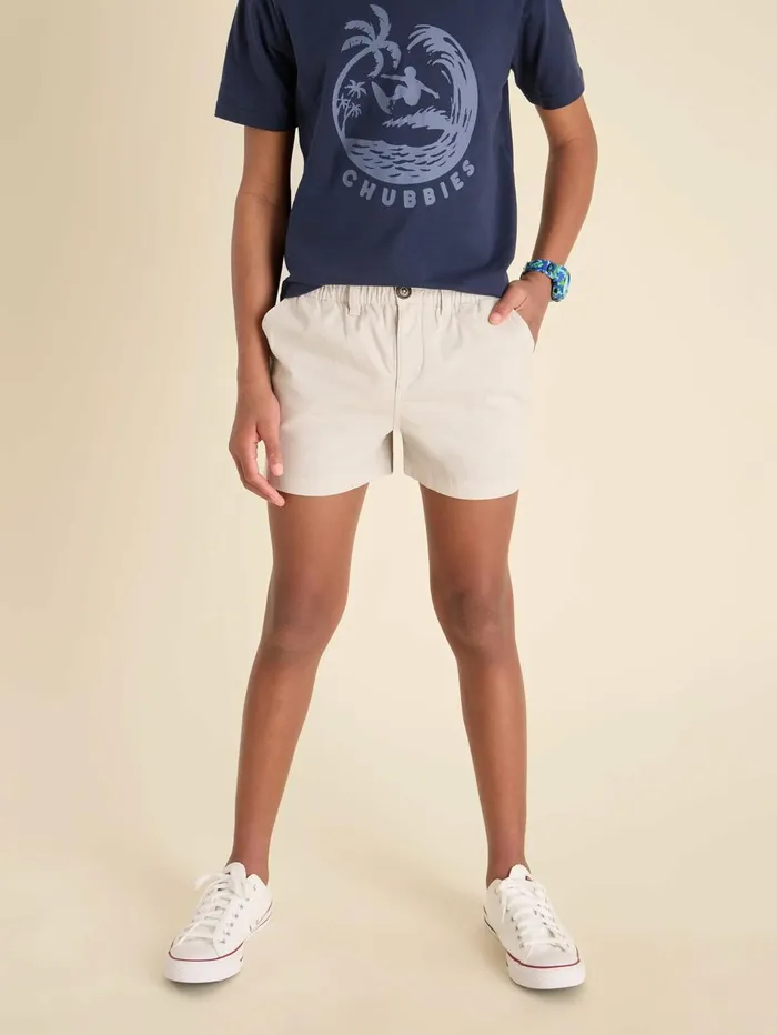 Chubbies Casual Shorts Kids The Glacier Crushes Light Grey