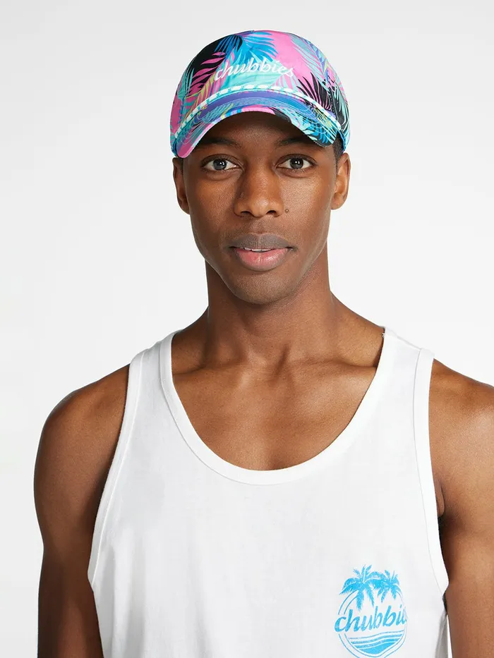 Chubbies Hats Categories The Bright Palm Nylon Cord Hat Pink Dad Hat