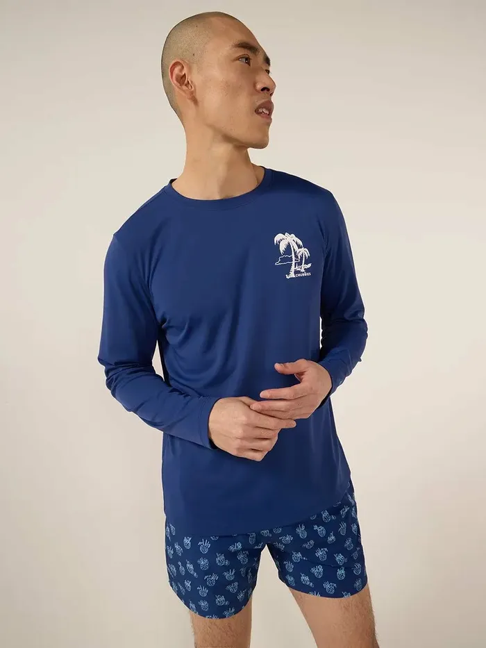 Chubbies Long Sleeve Shirts Men The Mega Relaxer Navy