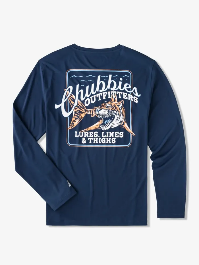 Chubbies Long Sleeve Shirts Men The Surf Skin Navy