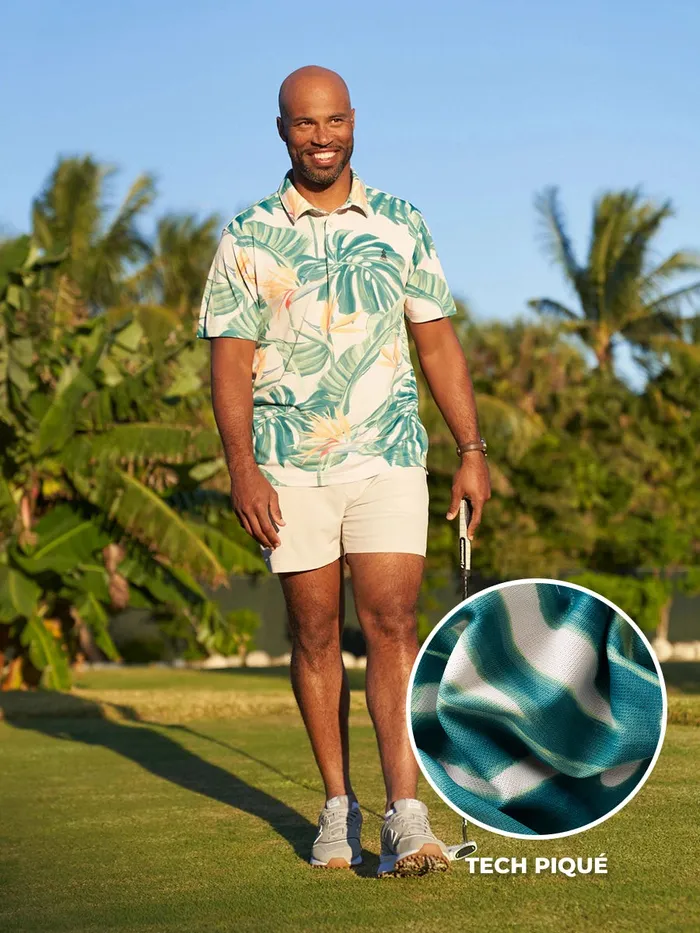 Chubbies Polos Men The Frond Of You Off White Plant