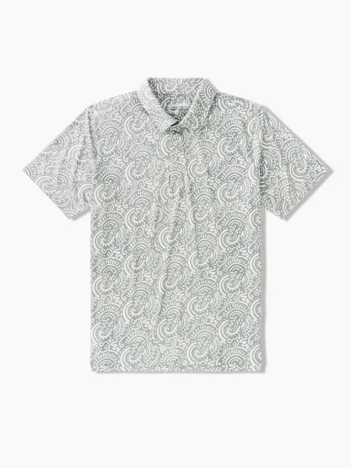 Chubbies Polos Men The Screen Saver Pale Green Abstract